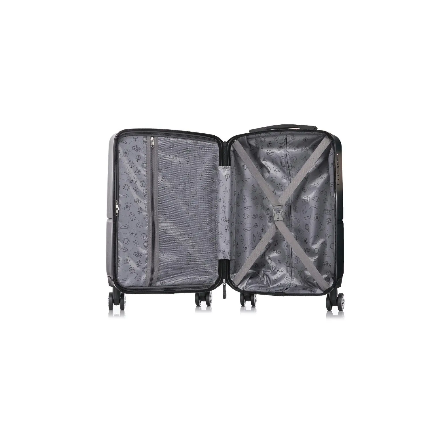 SwissTech Explorer 45L/56cm Carry On Luggage Travel Suitcase Trolley Bag Black