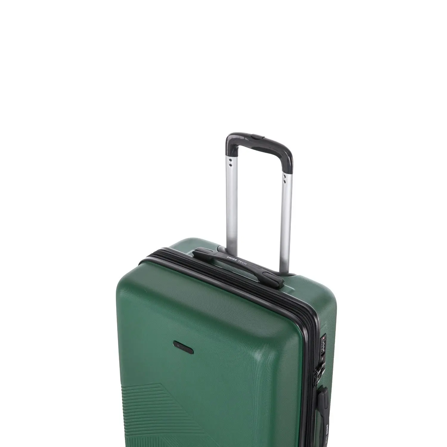 SwissTech Alpine 43L/56cm Carry On Luggage Travel Suitcase Trolley Military GRN