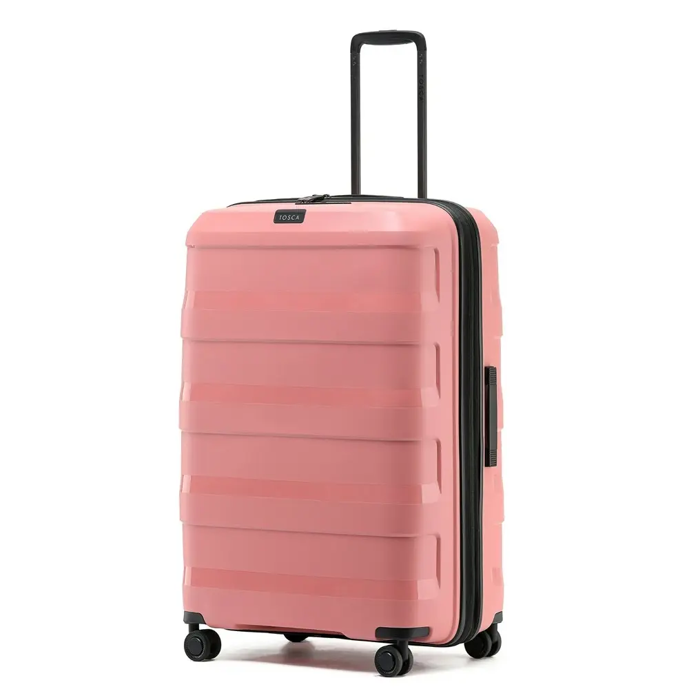 Tosca Comet PP 29" Checked Trolley Travel Hard Case Suitcase 78x50x35cm - Coral