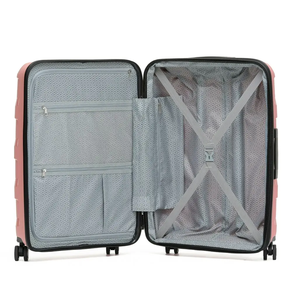 Tosca Comet PP 29" Checked Trolley Travel Hard Case Suitcase 78x50x35cm - Coral