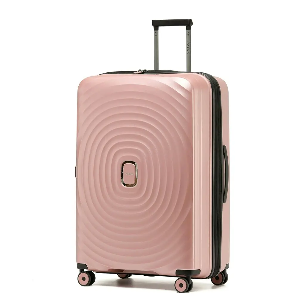 Tosca Eclipse 29" Checked Trolley Travel Lightweight Suitcase 77x51cm Rose Gold