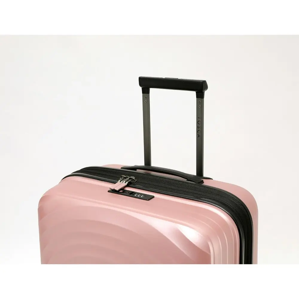 Tosca Eclipse 29" Checked Trolley Travel Lightweight Suitcase 77x51cm Rose Gold