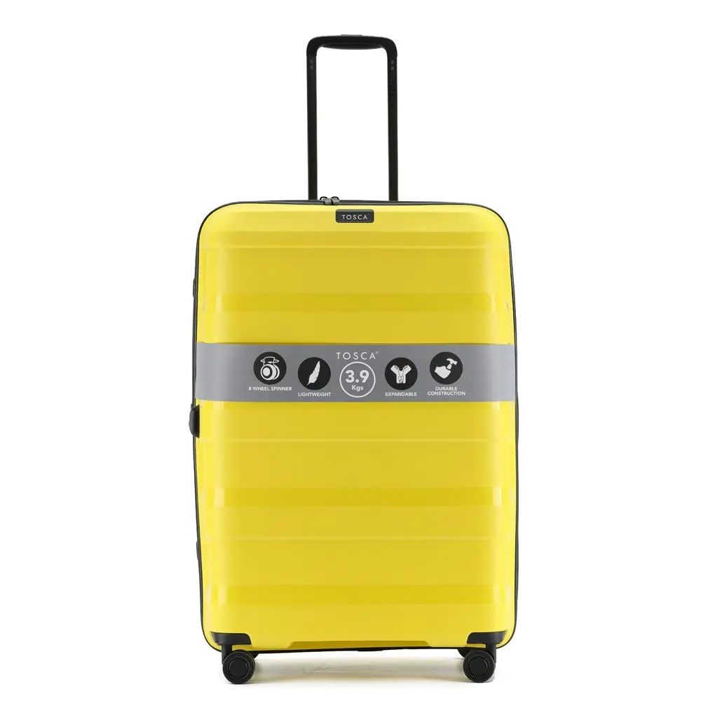 Tosca Comet PP 29" Checked Trolley Travel Hard Case Suitcase 78x50x35cm - Yellow