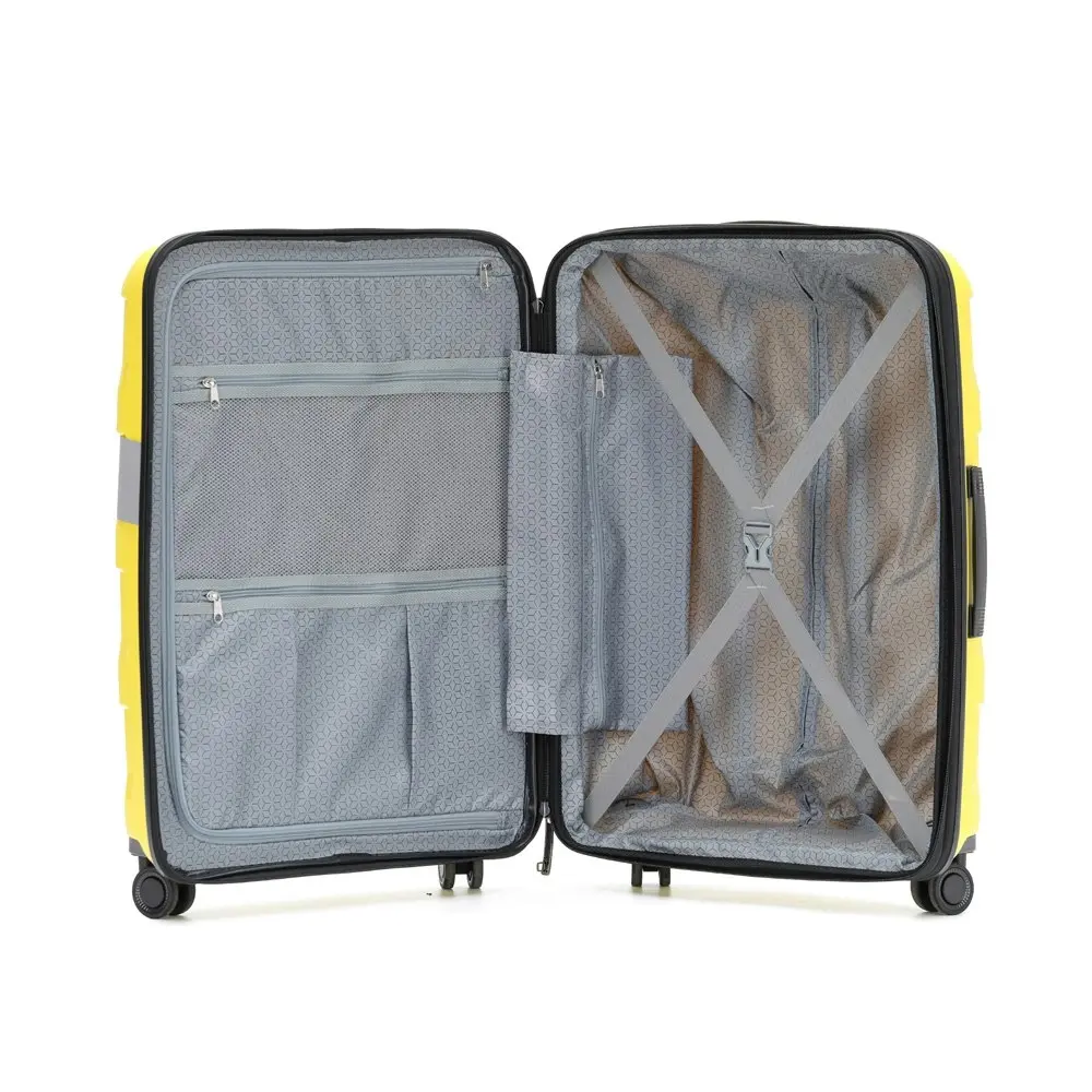 Tosca Comet PP 29" Checked Trolley Travel Hard Case Suitcase 78x50x35cm - Yellow