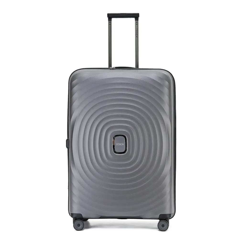 Tosca Eclipse 29" Checked Travel Lightweight Suitcase 77x51x33cm - Charcoal