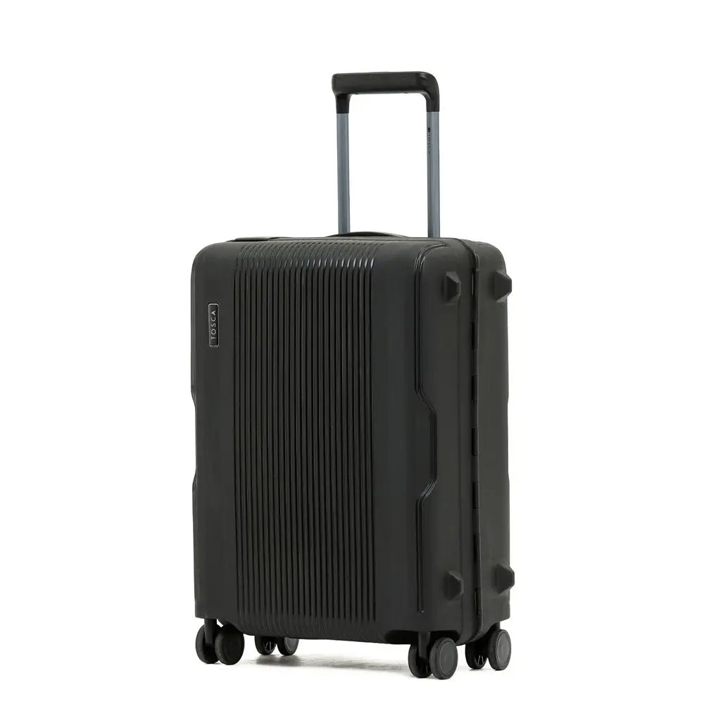 Tosca Knox 21" Cabin Trolley Travel Hard Case Suitcase 55x40x20cm - Black