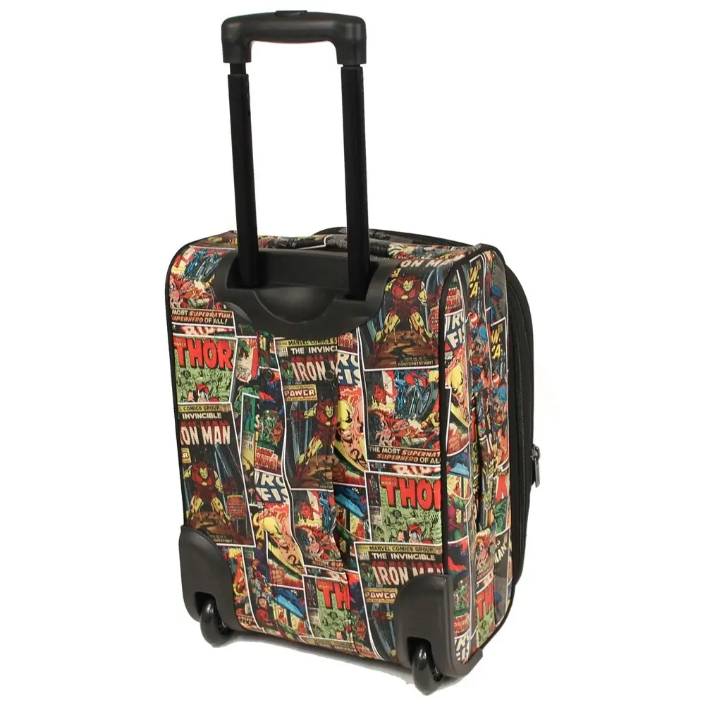 Marvel Comic Cover Pattern Pu 18" Cabin Trolley 2 Wheel Luggage Travel Suitcase