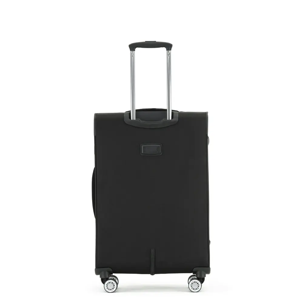 Tosca Transporter TSA Lock 26" Checked Trolley Luggage Suitcase 67x42x30cm Black