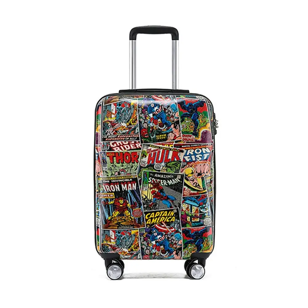 2pc Marvel Comic Retro Pc 19"/28" Trolley Luggage Travel Suitcase Set S/L