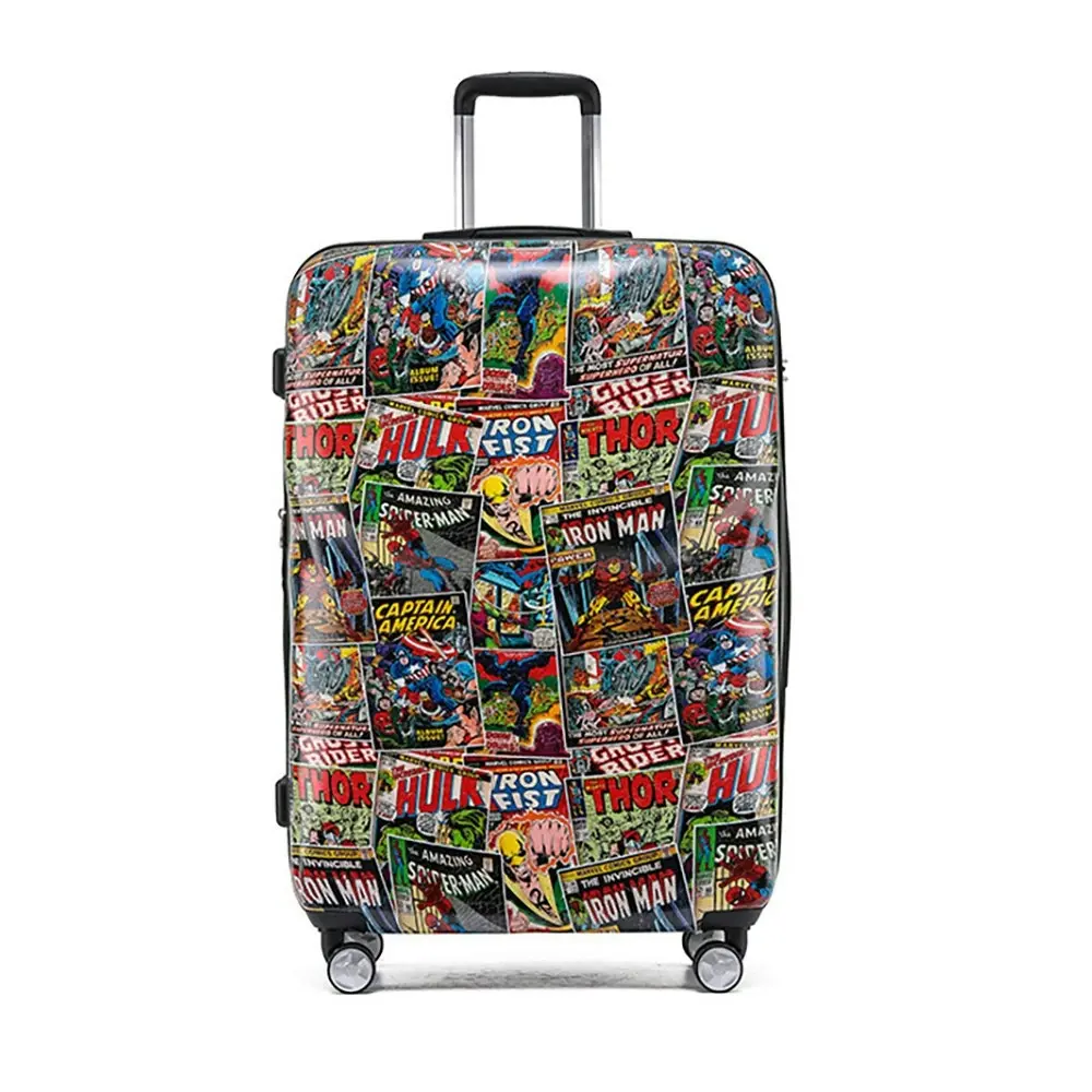 2pc Marvel Comic Retro Pc 19"/28" Trolley Luggage Travel Suitcase Set S/L