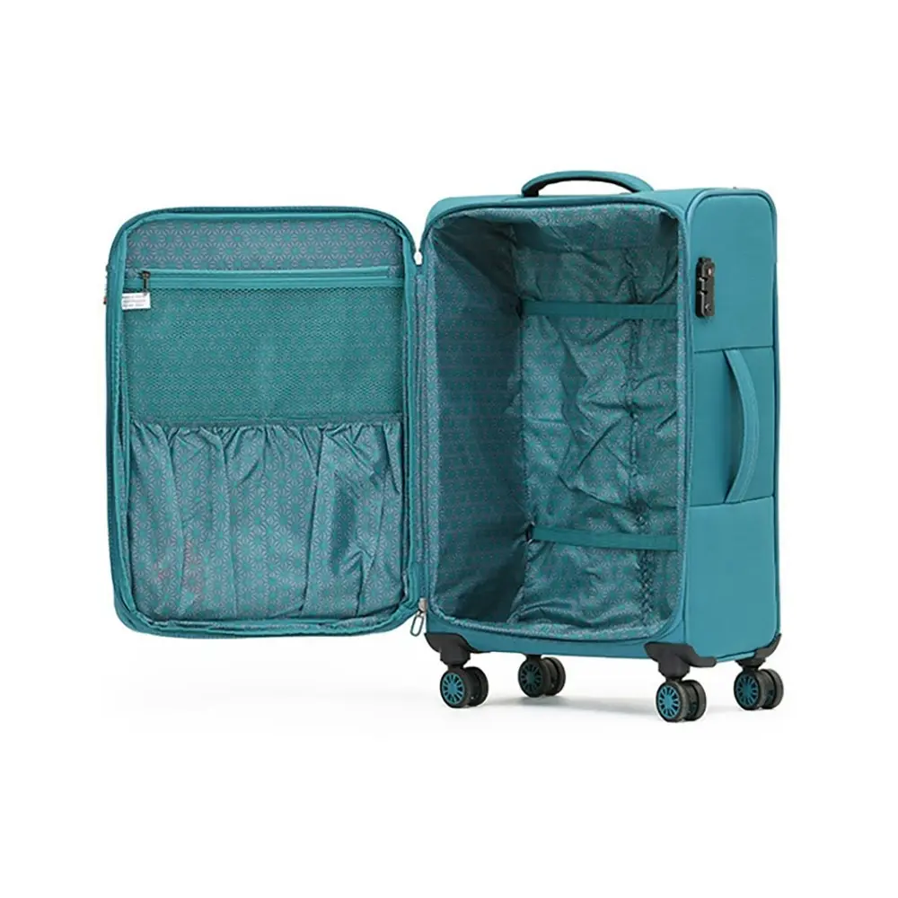 Tosca So-Lite 3.0 25" Checked Trolley Luggage Holiday/Travel Suitcase - Teal