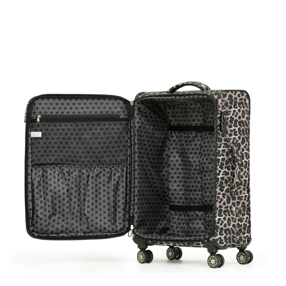 Tosca So-Lite 3.0 25" Checked Trolley Luggage Holiday/Travel Suitcase - Lepoard