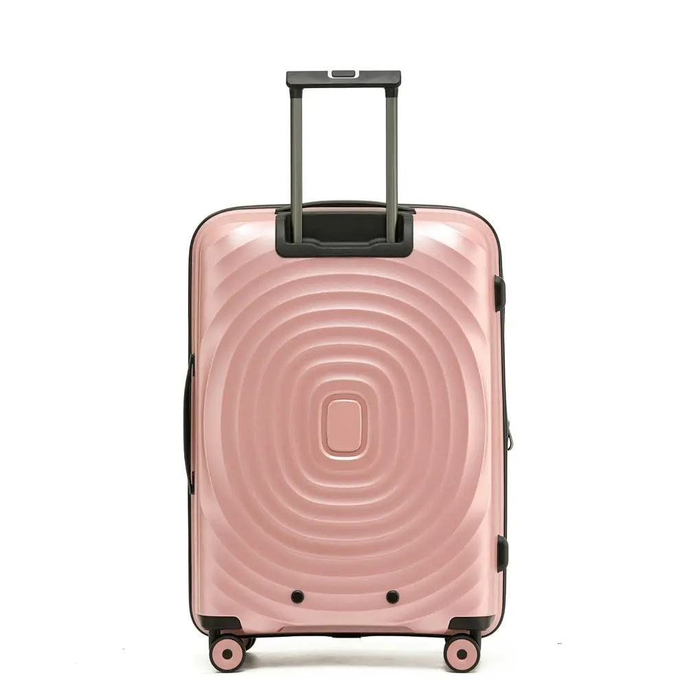 Tosca Eclipse 25" Checked Trolley Travel Lightweight Suitcase 67x45cm Rose Gold