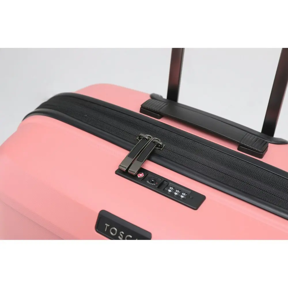 Tosca Comet PP 25" Checked Trolley Travel Hard Case Suitcase 67x45x30cm - Coral