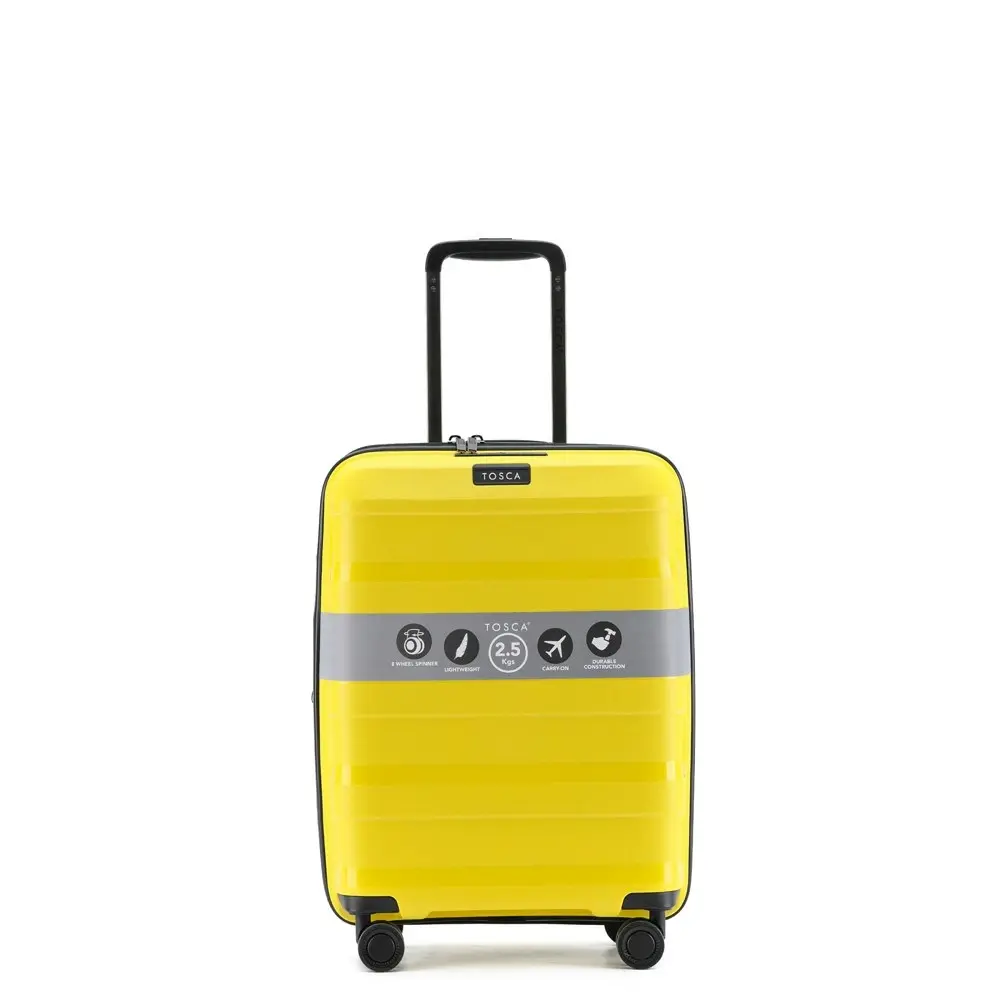 Tosca Comet PP 20" Cabin Trolley Travel Hard Case Suitcase 55x40x25cm - Yellow