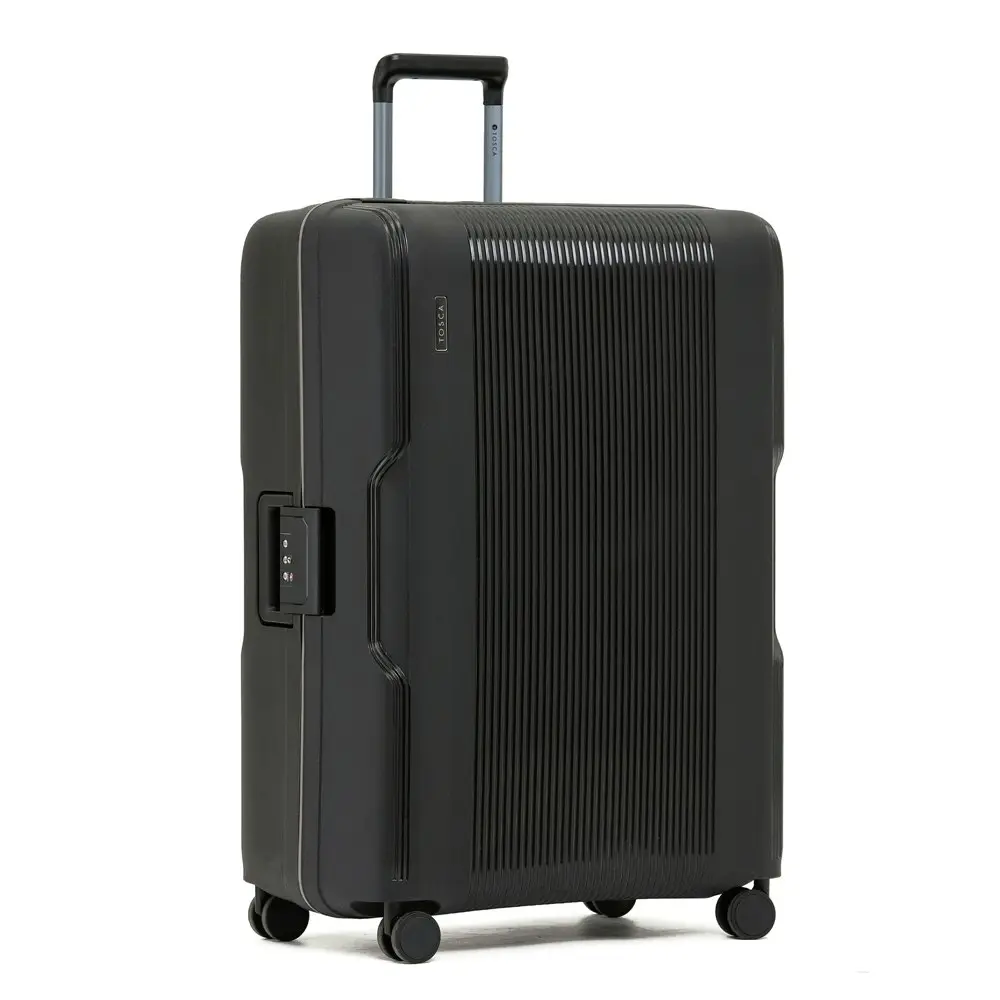 Tosca Knox 29" Checked Trolley Travel Hard Case Suitcase 77x54x31cm - Black