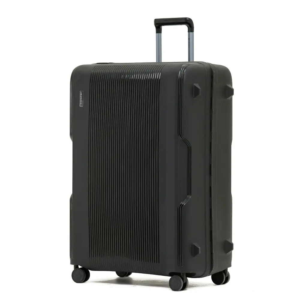 Tosca Knox 29" Checked Trolley Travel Hard Case Suitcase 77x54x31cm - Black