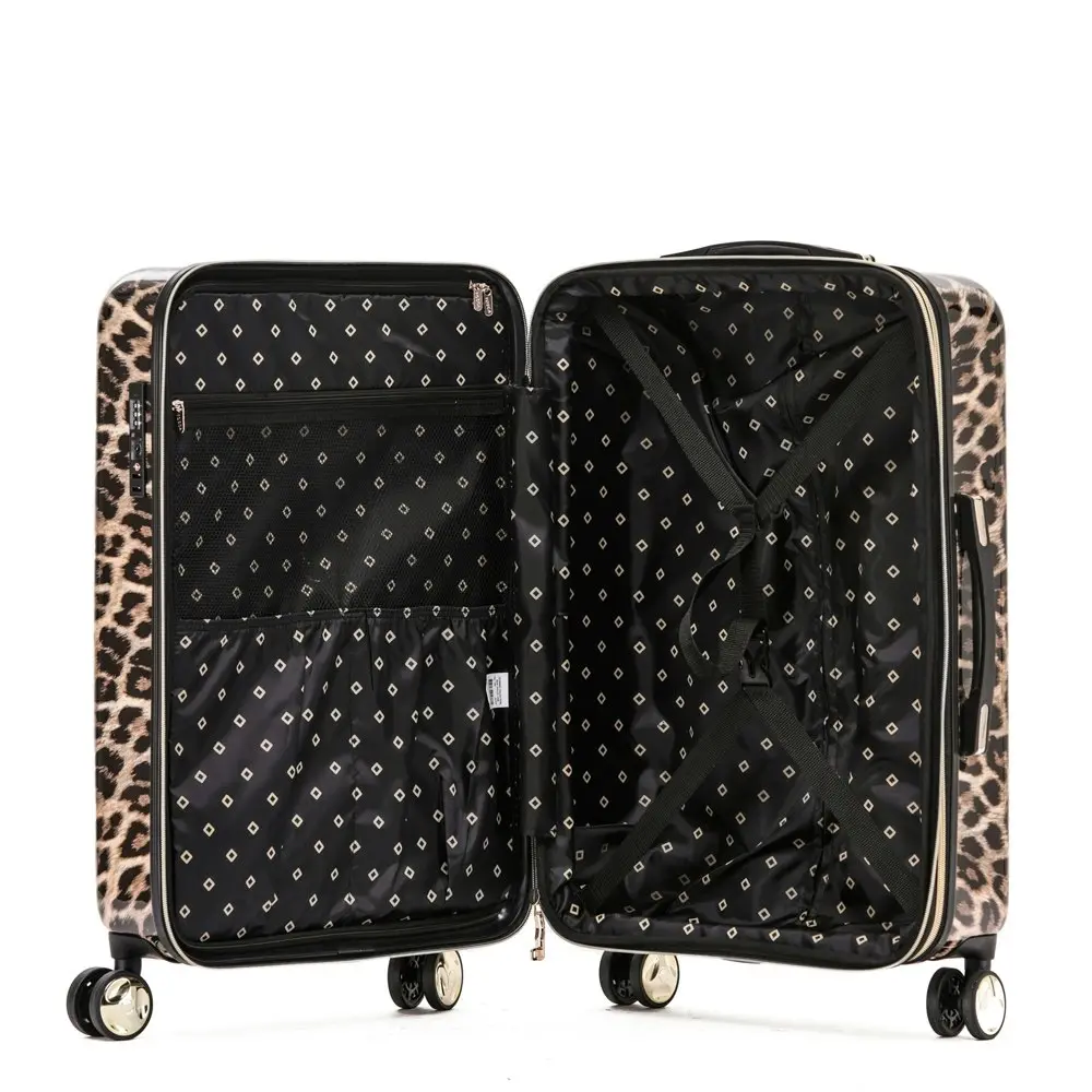 Tosca Leopard Print 20" Cabin Trolley Luggage Travel Suitcase 50x34x23cm