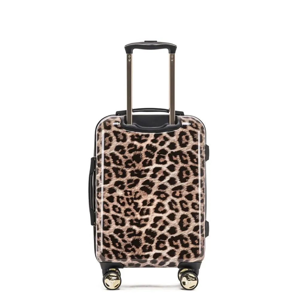 Tosca Leopard Print 20" Cabin Trolley Luggage Travel Suitcase 50x34x23cm