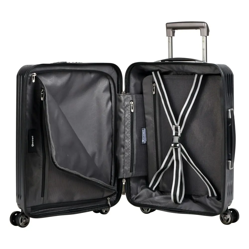 Eminent 20" Trolley Cabin Hard Case Luggage Travel Suitcase 55x40x23cm - Black