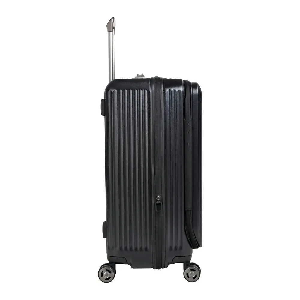 Eminent 24" Trolley Checked Hard Case Luggage Travel Suitcase 67x45x32cm - Black