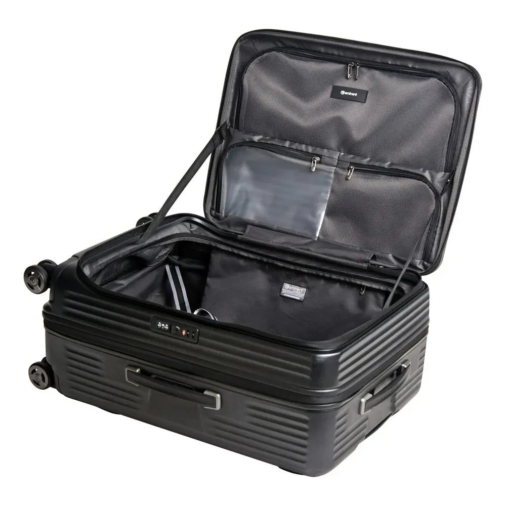 Eminent 24" Trolley Checked Hard Case Luggage Travel Suitcase 67x45x32cm - Black