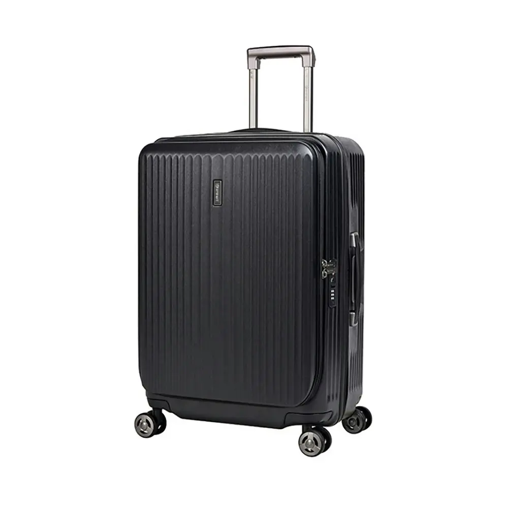 2pc Eminent 24"/28" Trolley Checked Case Luggage Travel Suitcase M/L Black