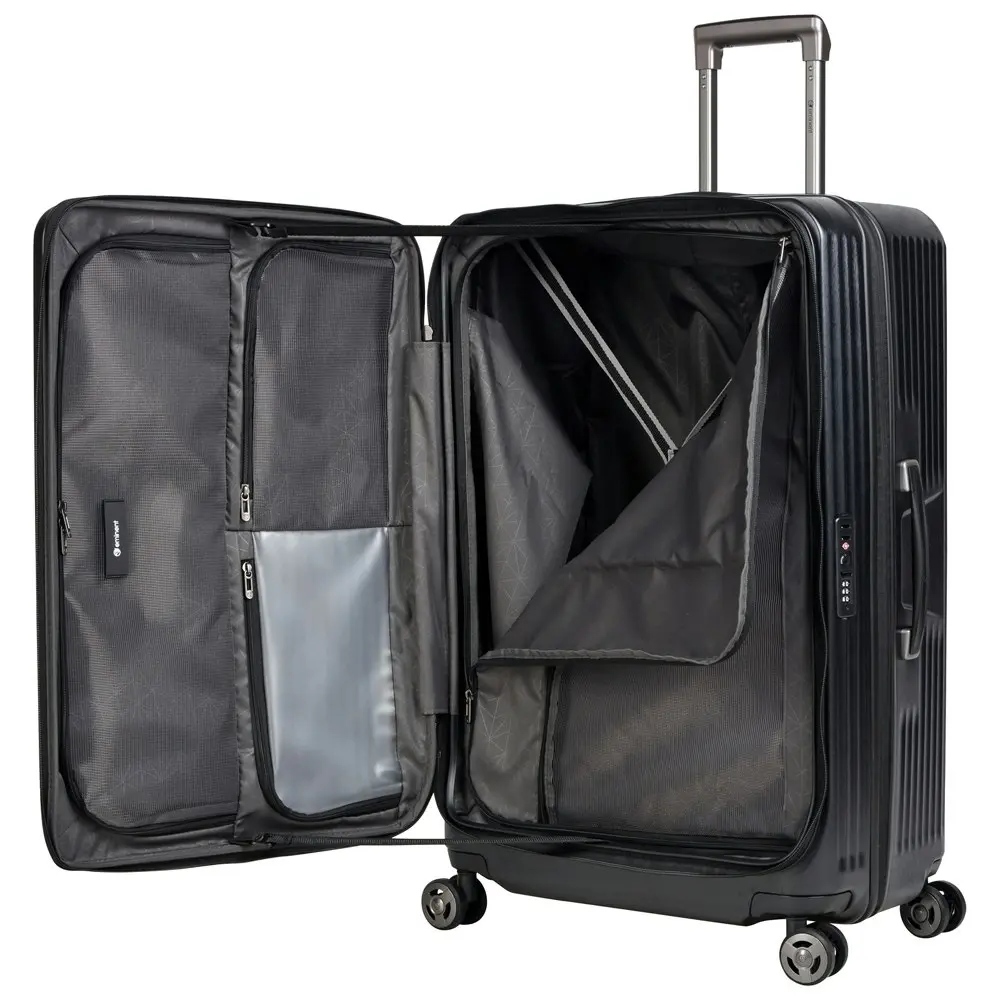 Eminent 28" Trolley Checked Hard Case Luggage Travel Suitcase 76x50x33cm - Black