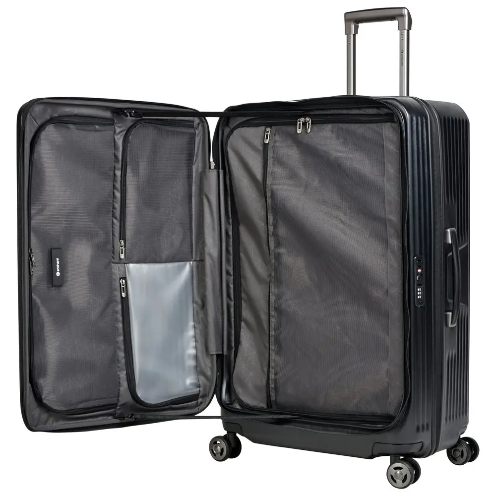 Eminent 28" Trolley Checked Hard Case Luggage Travel Suitcase 76x50x33cm - Black