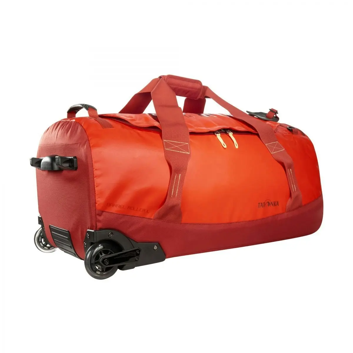 Tatonka 75cm 80L Barrel Travel Bag Roller/Luggage/Suitcase w/ Wheels Red Orange