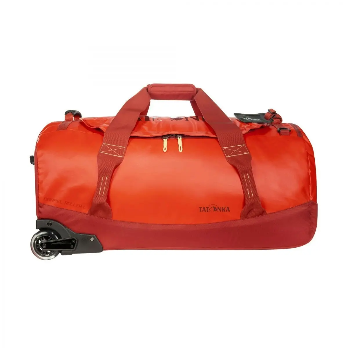 Tatonka 75cm 80L Barrel Travel Bag Roller/Luggage/Suitcase w/ Wheels Red Orange