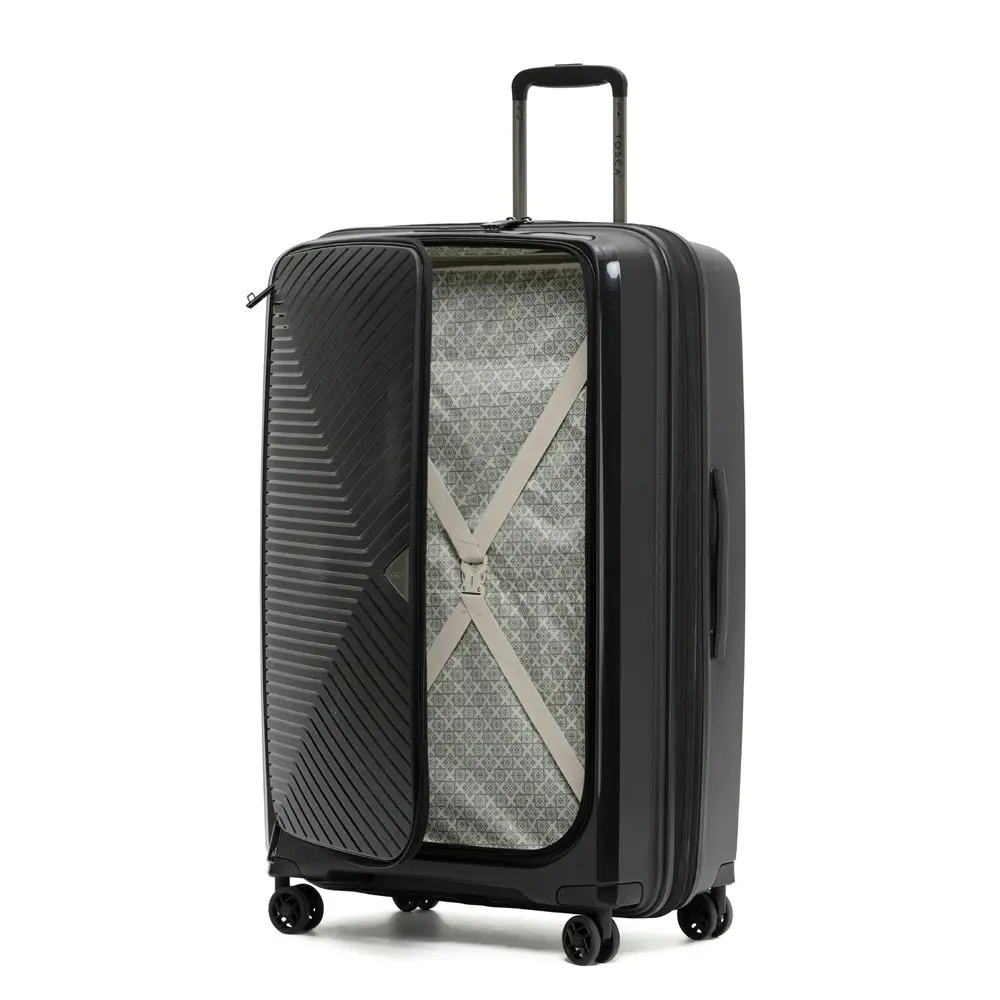 Tosca Space X 29" Trolley Checked Luggage Hard Backed Travel Suitcase - Black