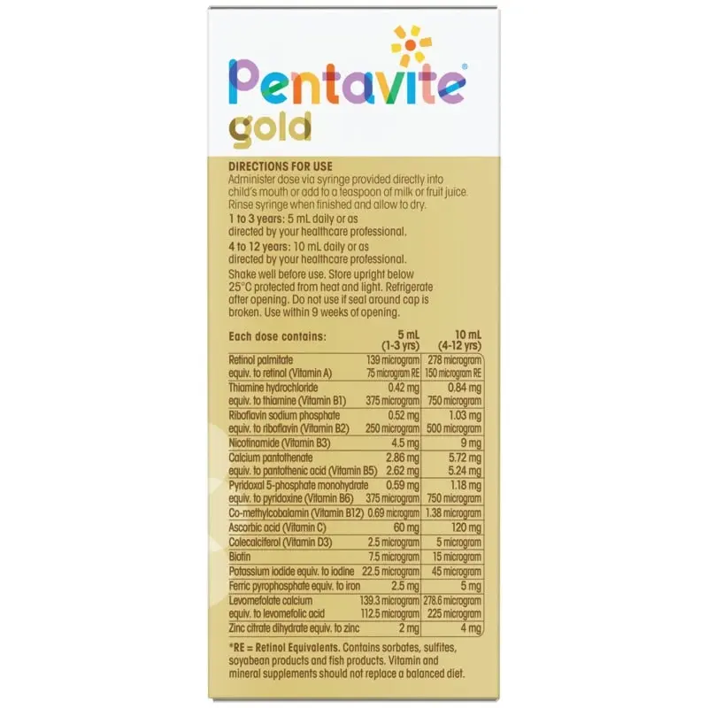 Pentavite Multivitamin+Iron Liquid 200ml