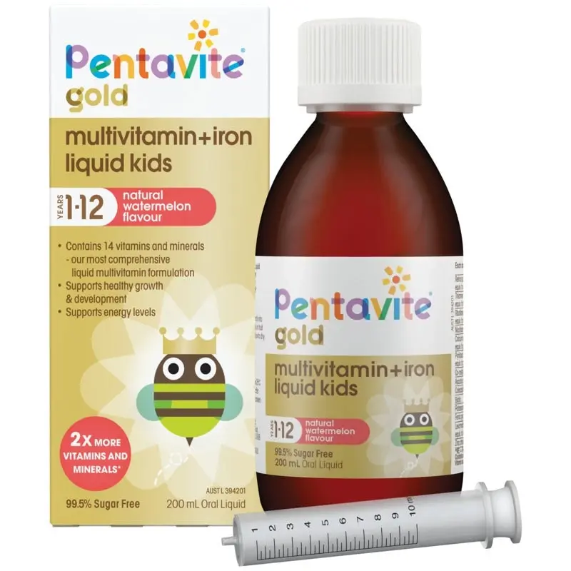 Pentavite Multivitamin+Iron Liquid 200ml