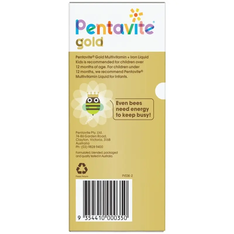 Pentavite Multivitamin+Iron Liquid 200ml