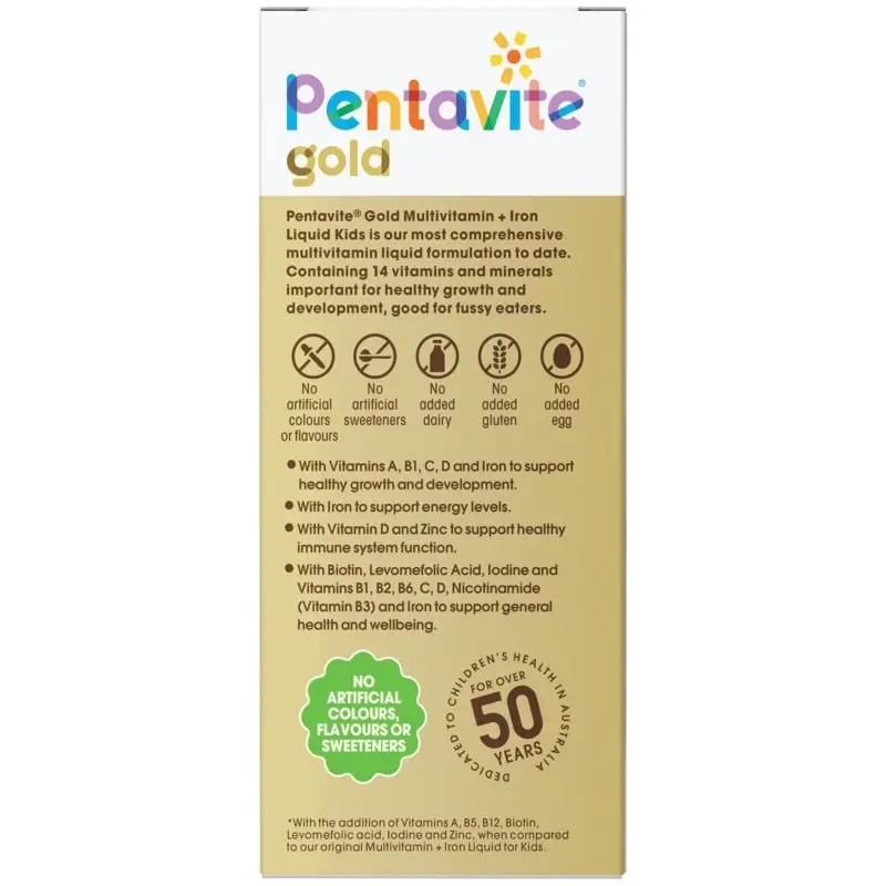 Pentavite Multivitamin+Iron Liquid 200ml