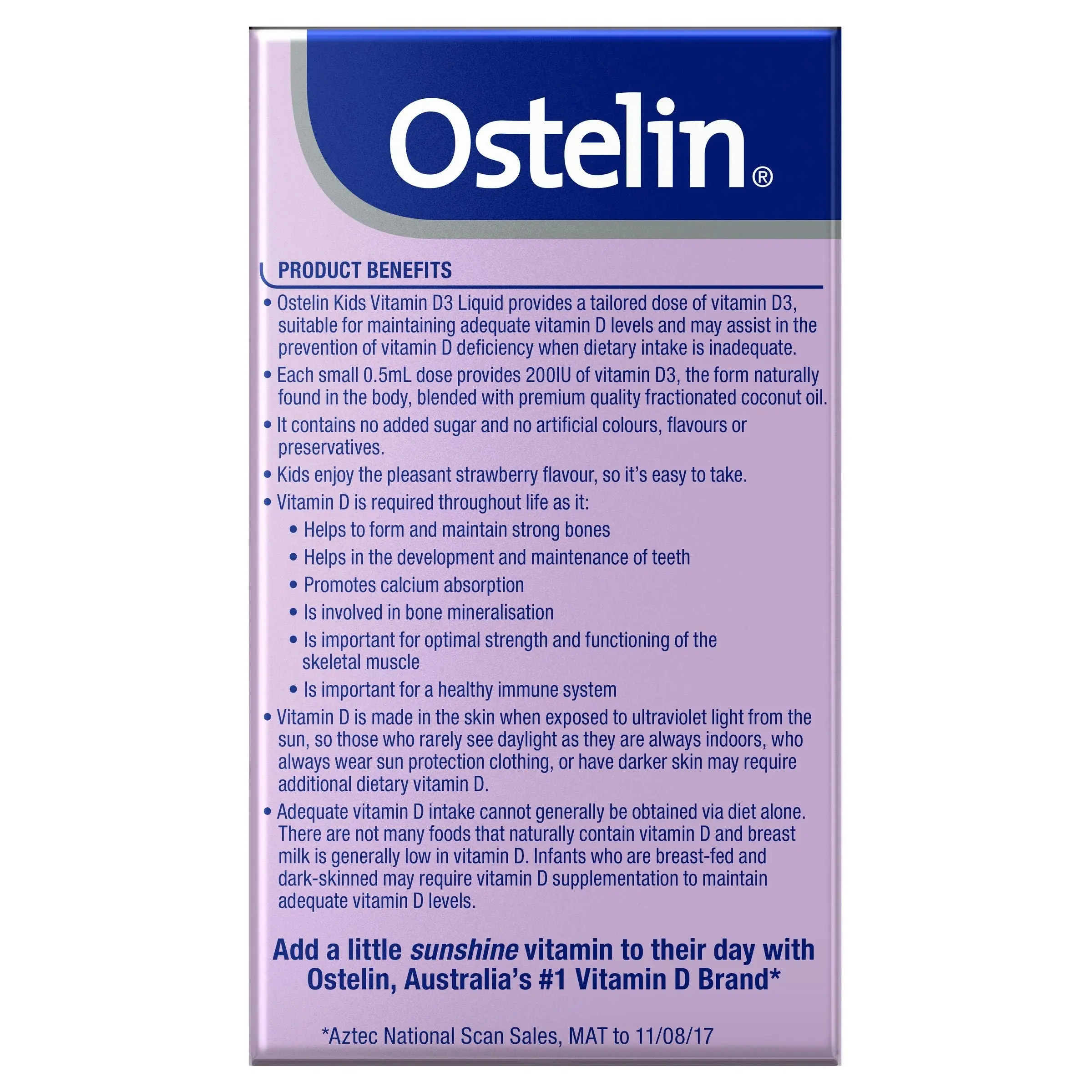 Ostelin Kids Vitamin D3 Liquid 20mL