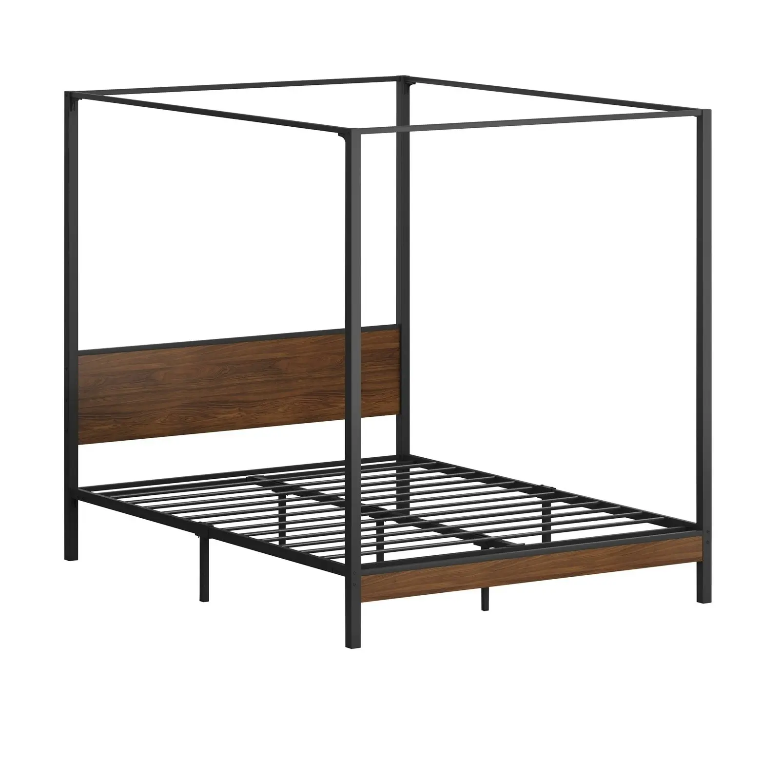 Oikiture Metal Canopy Bed Frame Queen Size Beds Platform