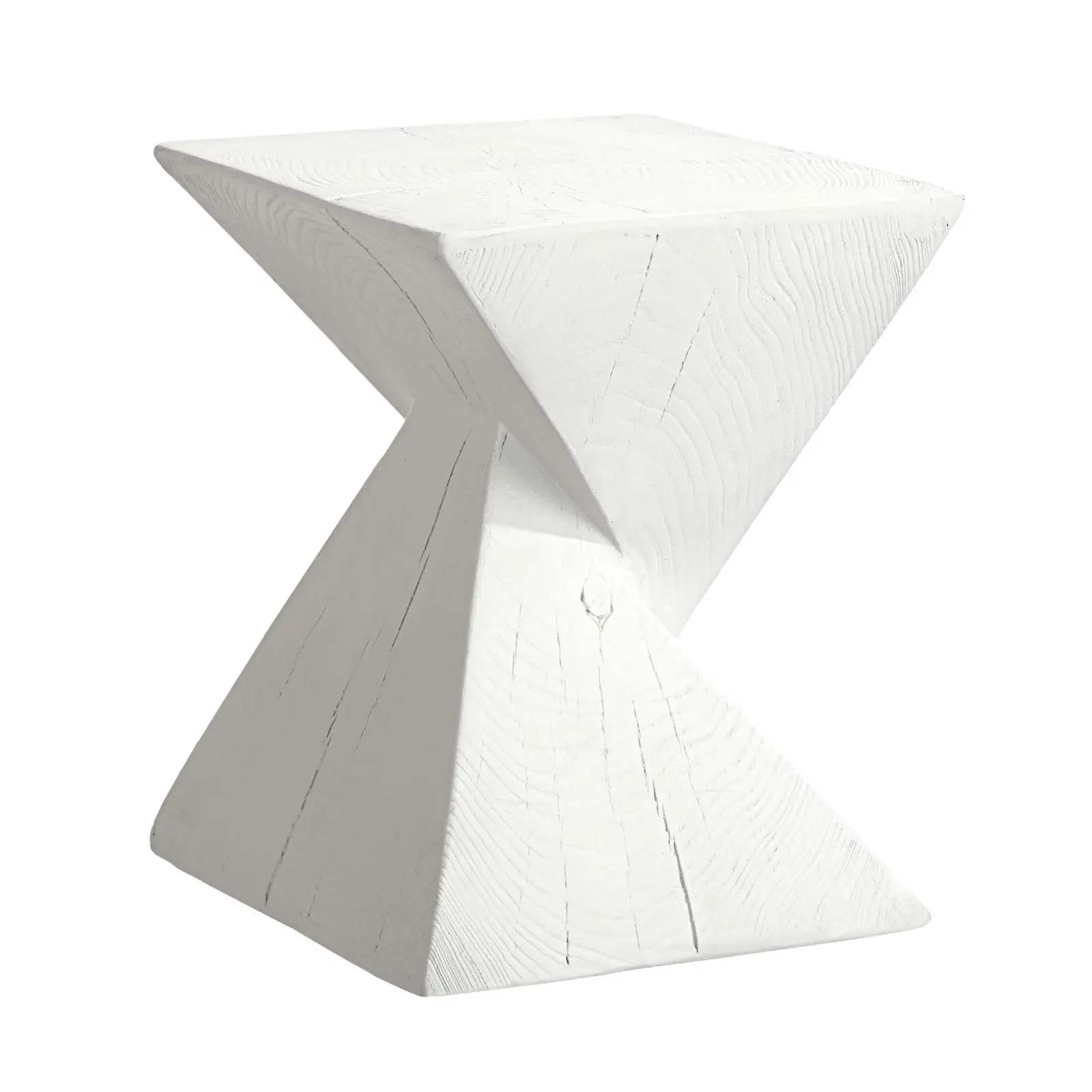 Oikiture Side Table Coffee Bedside End Stool Stand Stone Outdoor White