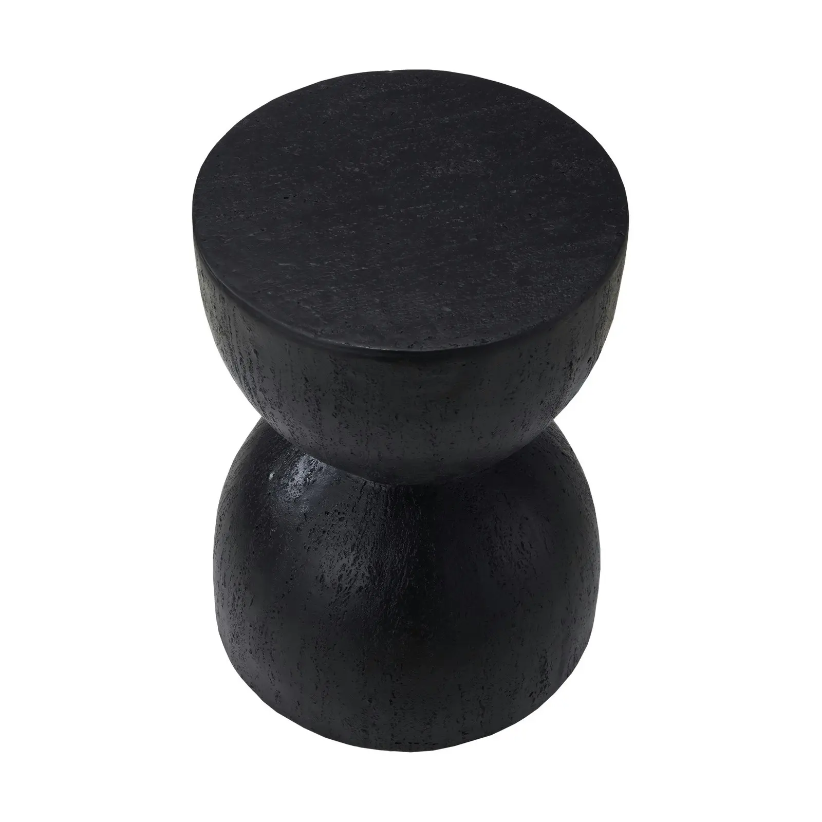 Oikiture Side Table Coffee Bedside End Stool Stand Stone Outdoor Indoor Black