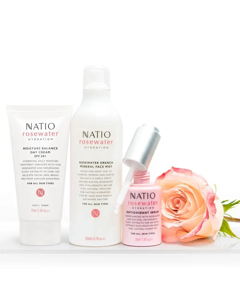 Natio Rosewater Hydration Moisture Balance Day Cream SPF 50+ 75ml ( EXP MAY24)