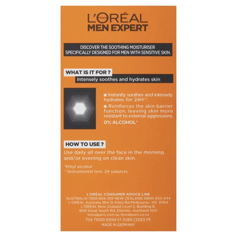 L'Oreal Paris Men Hydra Sensitive Moisturiser 50ml