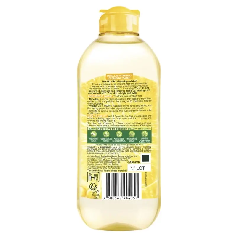 Garnier Micellar Vitamin C Cleansing Water 400ml