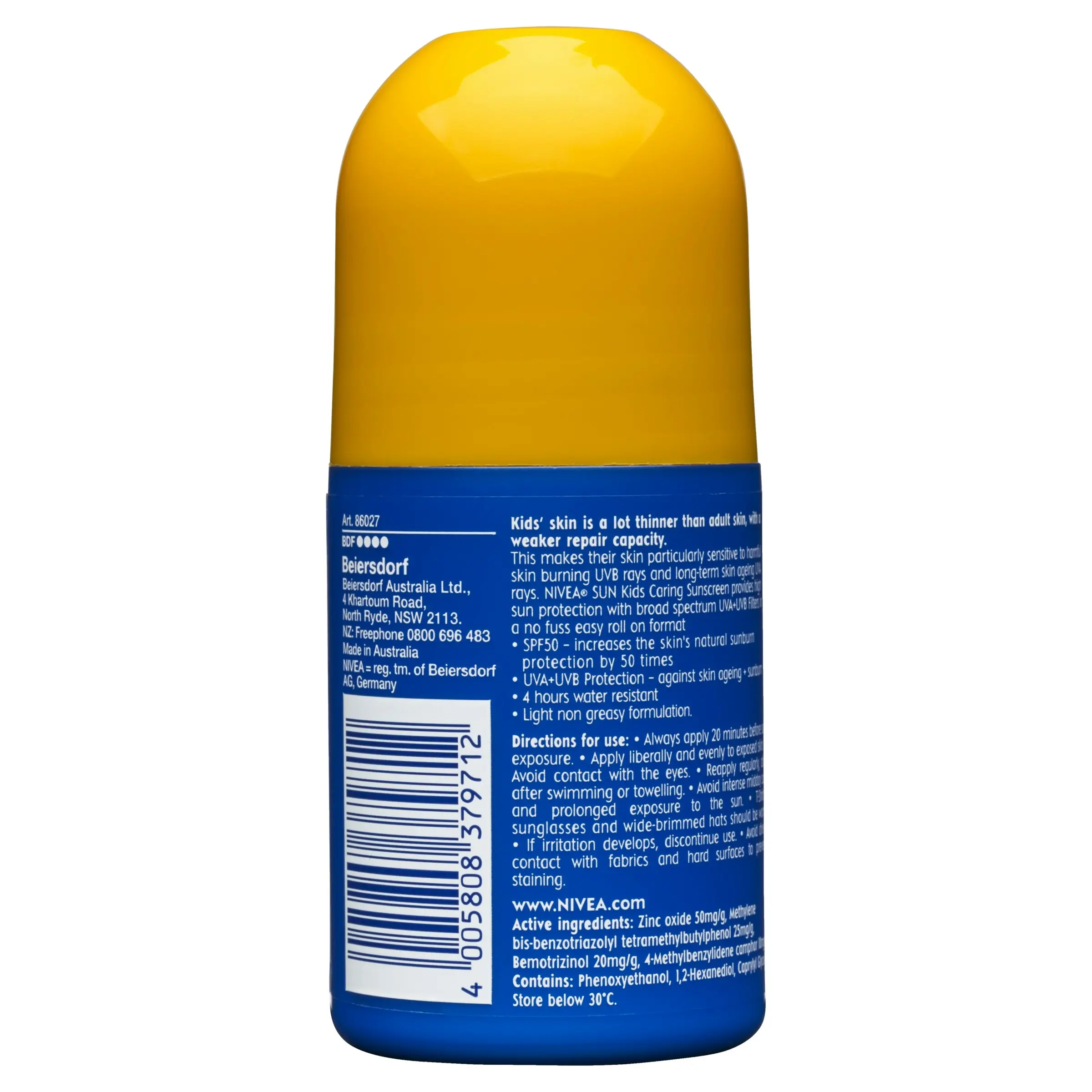 Nivea Kids Caring Roll On Sun Lotion SPF50 65ml