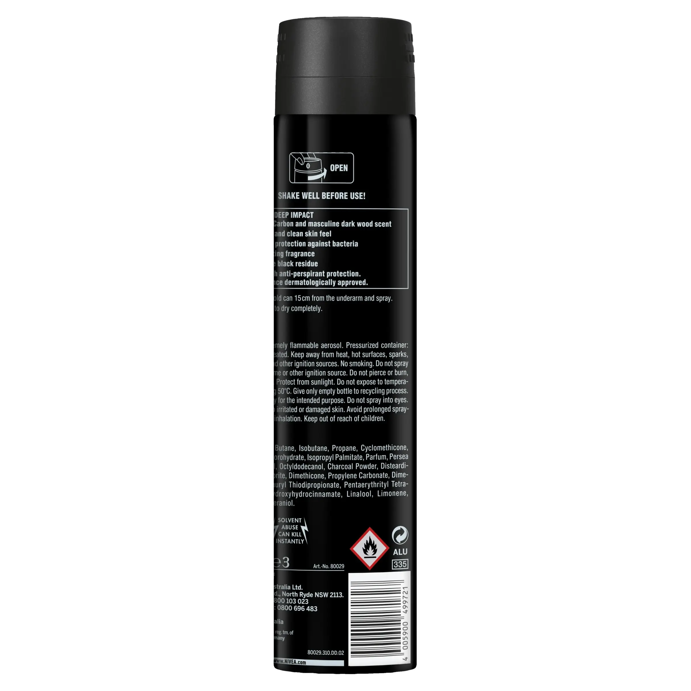 Nivea Men Deep Darkwood Anti-perspirant Aerosol Deodorant 250ml