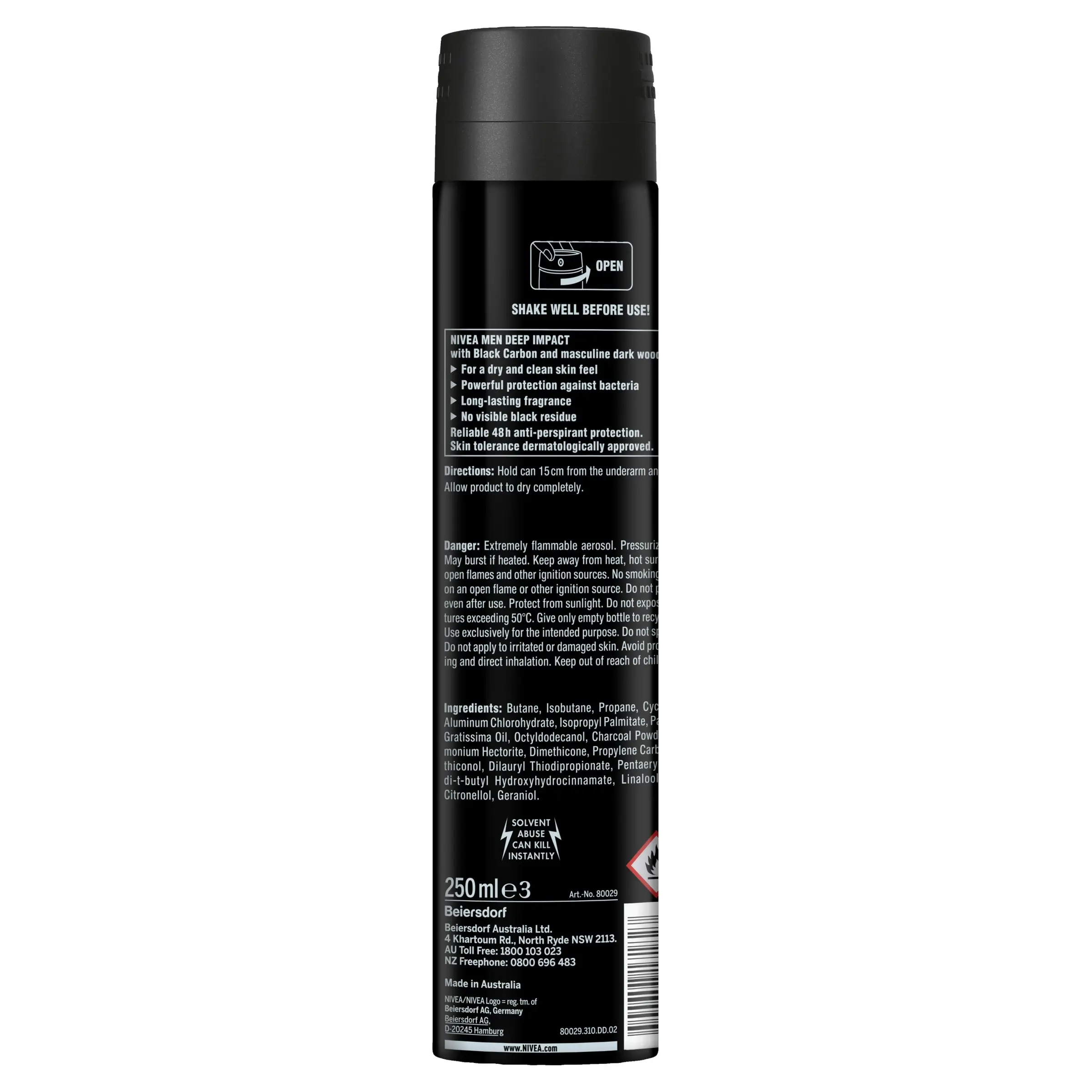 Nivea Men Deep Darkwood Anti-perspirant Aerosol Deodorant 250ml