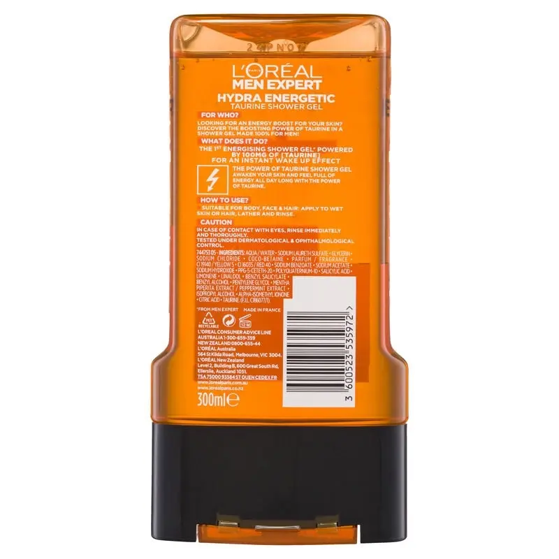 L'Oreal Paris Men Hydra Energetic Shower Gel 300ml