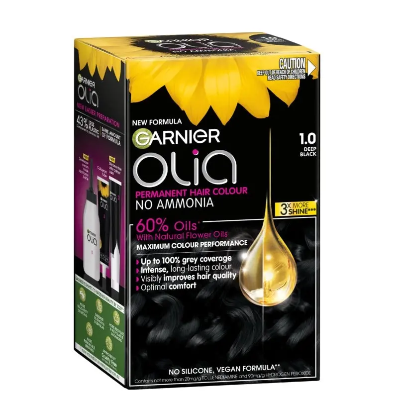 Garnier Olia Permanent Hair Colour 1.0 Deep Black