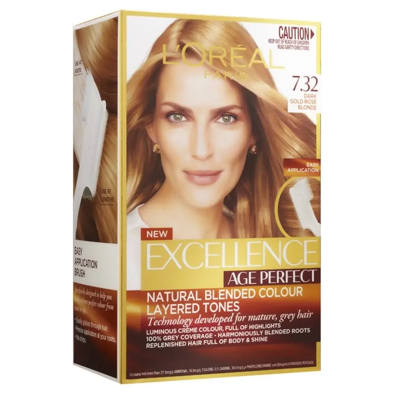 L'Oreal Paris Excellence Age Perfect 7.32 Dark Gold Rose Blonde