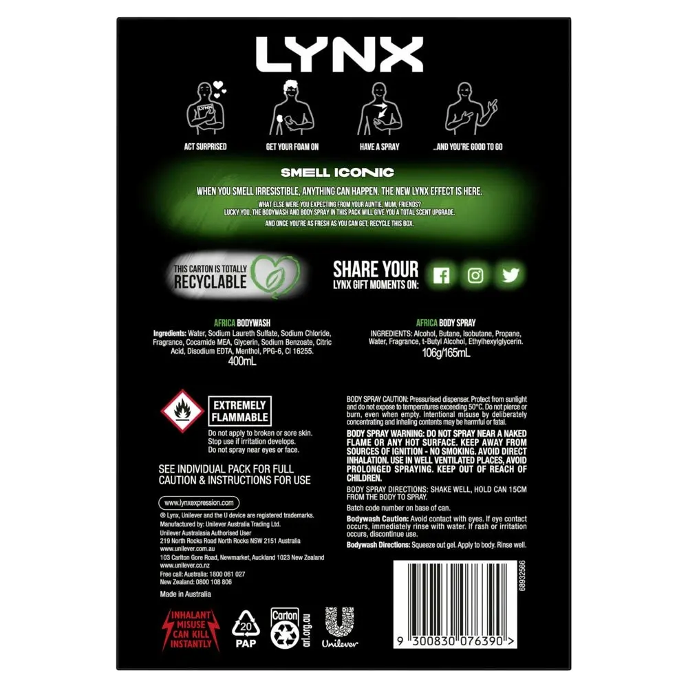 Lynx Africa Core Duo Gift Pack 2022